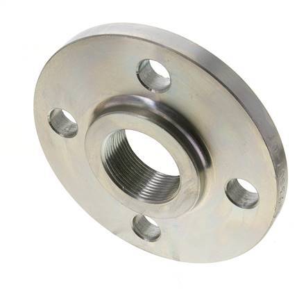 Threaded Flange DN65-PN40 Rp 2-1/2'' Zinc-Plated Steel DIN 2567 And EN 1092-1 (Type 13)
