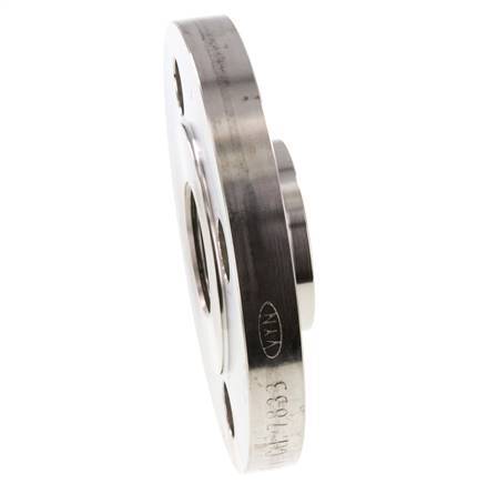 Threaded Flange DN40-PN40 Rp 1-1/2'' Stainless Steel 1.4571 EN 1092-1 (type 13)
