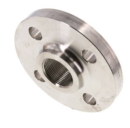 Threaded Flange DN32-PN40 Rp 1-1/4'' Stainless Steel 1.4571 EN 1092-1 (type 13)