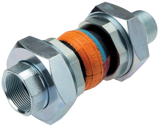 Threaded Rubber Expansion Joint DN40 R 1-1/2'' (Male)-G 1-1/2'' (Female) EPDM