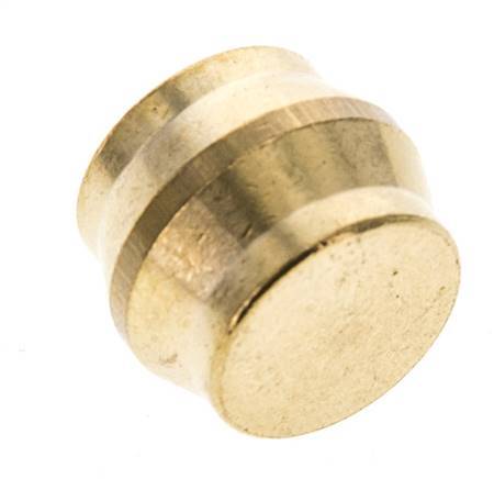 22mm Brass Closing Plug for Compression Ring Fittings 54 Bar DIN EN 1254-2