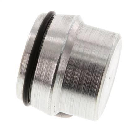 28L Verzinkt Stalen Plug voor Snijring Koppeling 160 Bar DIN 2353 [2 Stuks]