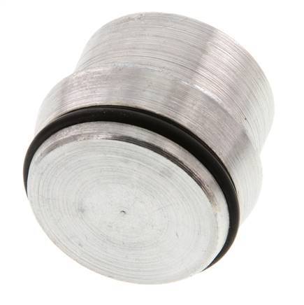 28L Verzinkt Stalen Plug voor Snijring Koppeling 160 Bar DIN 2353 [2 Stuks]