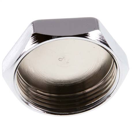G 1 1/4'' Nickel plated Brass End cap 16 Bar