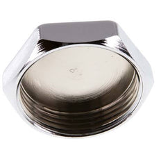 G 1 1/4'' Nickel plated Brass End cap 16 Bar