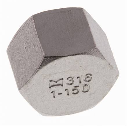 Rp 1'' RVS Afsluitkap 16 Bar