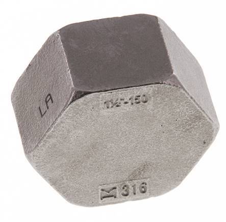 Rp 1 1/2'' RVS Afsluitkap 16 Bar