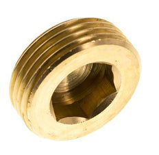 1'' Brass Closing plug with Inner Hex without collar 16 Bar