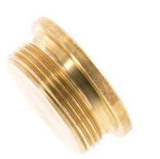 G 1 1/2'' Messing Plug met Binnenzeskant 16 Bar