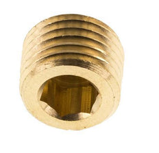 M14x1.5 Brass Closing plug with Inner Hex without collar 16 Bar [5 Pieces]