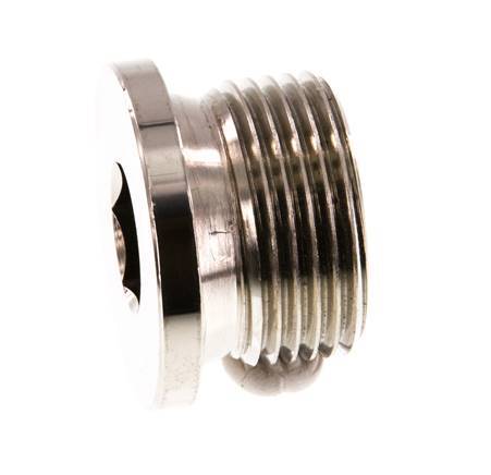 G 3/4'' Vernikkeld Messing Plug met Binnenzeskant 16 Bar
