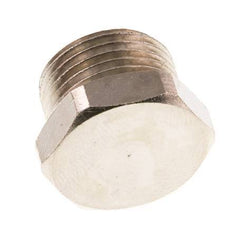 G 3/8'' Nickel plated Brass Closing plug with Outer Hex 16 Bar [5 Pieces]