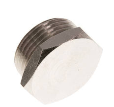 G 1'' Nickel plated Brass Closing plug with Outer Hex 16 Bar