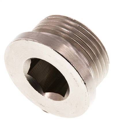 G 1'' Vernikkeld Messing Plug met Binnenzeskant 16 Bar