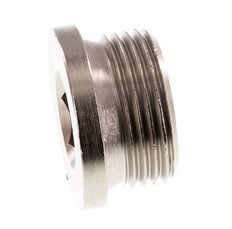 G 1'' Vernikkeld Messing Plug met Binnenzeskant 16 Bar