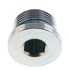G 3/4'' Buitendraad Verzinkt Stalen Plug met binnenzeskant en FKM Afdichting 400 Bar [2 Stuks]