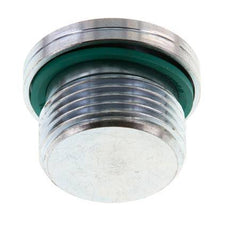 G 3/4'' Buitendraad Verzinkt Stalen Plug met binnenzeskant en FKM Afdichting 400 Bar [2 Stuks]