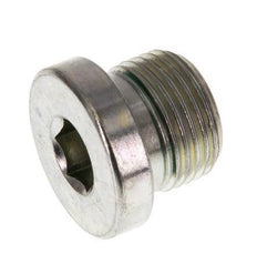 G 3/8'' Buitendraad Verzinkt Stalen Plug met binnenzeskant en FKM Afdichting 400 Bar [2 Stuks]