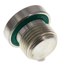 G 3/8'' Buitendraad Verzinkt Stalen Plug met binnenzeskant en FKM Afdichting 400 Bar [2 Stuks]