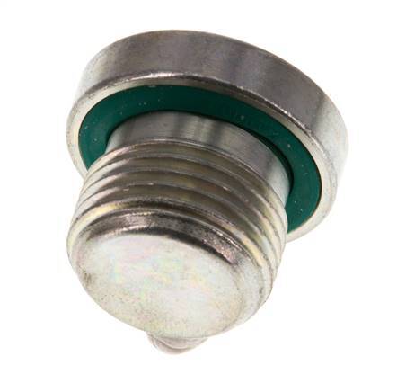 G 3/8'' Buitendraad Verzinkt Stalen Plug met binnenzeskant en FKM Afdichting 400 Bar [2 Stuks]