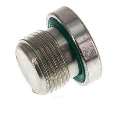 G 3/8'' Buitendraad Verzinkt Stalen Plug met binnenzeskant en FKM Afdichting 400 Bar [2 Stuks]