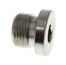 G 3/8'' Buitendraad Verzinkt Stalen Plug met binnenzeskant en FKM Afdichting 400 Bar [2 Stuks]
