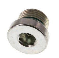 G 3/8'' Buitendraad Verzinkt Stalen Plug met binnenzeskant en FKM Afdichting 400 Bar [2 Stuks]