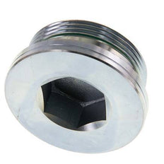 G 1 1/2'' Buitendraad Verzinkt Stalen Plug met Binnenzeskant en FKM Afdichting 250 Bar