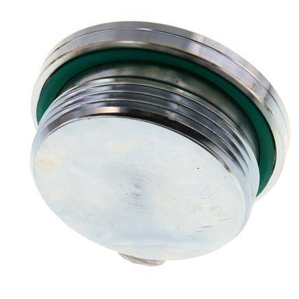G 1 1/2'' Buitendraad Verzinkt Stalen Plug met Binnenzeskant en FKM Afdichting 250 Bar