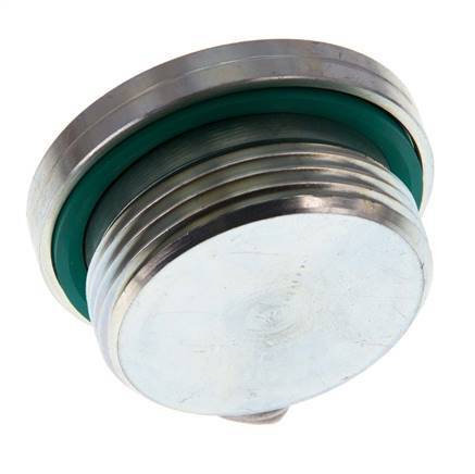 G 1 1/4'' Buitendraad Verzinkt Stalen Plug met Binnenzeskant en FKM Afdichting 250 Bar