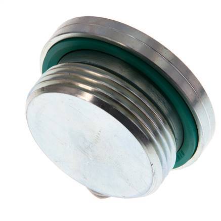 G 1 1/4'' Buitendraad Verzinkt Stalen Plug met Binnenzeskant en FKM Afdichting 250 Bar