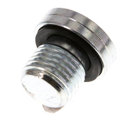G 1/4'' Buitendraad Verzinkt Stalen Plug met binnenzeskant en NBR Afdichting 400 Bar [5 Stuks]