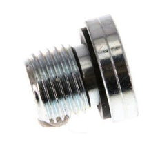 G 1/4'' Buitendraad Verzinkt Stalen Plug met binnenzeskant en NBR Afdichting 400 Bar [5 Stuks]