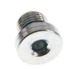 G 1/4'' Buitendraad Verzinkt Stalen Plug met binnenzeskant en NBR Afdichting 400 Bar [5 Stuks]