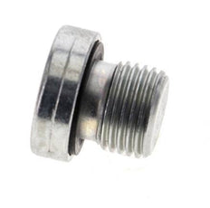 G 1/8'' Buitendraad Verzinkt Stalen Plug met binnenzeskant en NBR Afdichting 400 Bar [5 Stuks]