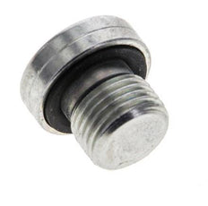 G 1/8'' Buitendraad Verzinkt Stalen Plug met binnenzeskant en NBR Afdichting 400 Bar [5 Stuks]