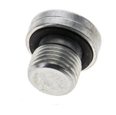 G 1/8'' Buitendraad Verzinkt Stalen Plug met binnenzeskant en NBR Afdichting 400 Bar [5 Stuks]