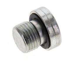 G 1/8'' Buitendraad Verzinkt Stalen Plug met binnenzeskant en NBR Afdichting 400 Bar [5 Stuks]