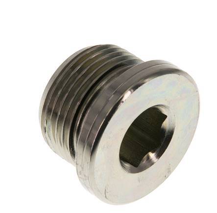 G 3/4'' Buitendraad Verzinkt Stalen Plug met binnenzeskant en NBR Afdichting 400 Bar [2 Stuks]