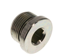 G 3/4'' Buitendraad Verzinkt Stalen Plug met binnenzeskant en NBR Afdichting 400 Bar [2 Stuks]