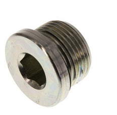 G 3/4'' Buitendraad Verzinkt Stalen Plug met binnenzeskant en NBR Afdichting 400 Bar [2 Stuks]