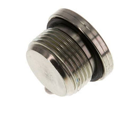 G 3/4'' Buitendraad Verzinkt Stalen Plug met binnenzeskant en NBR Afdichting 400 Bar [2 Stuks]