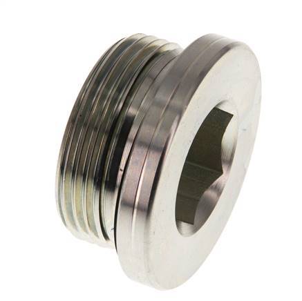 G 1 1/4'' Buitendraad Verzinkt Stalen Plug met Binnenzeskant en NBR Afdichting 250 Bar