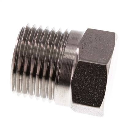 1/2'' NPT Buitendraad RVS Plug met Buitenzeskant 210 Bar