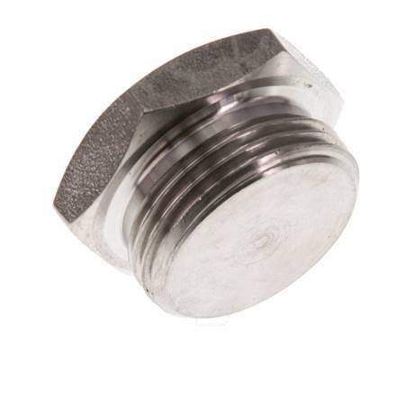 G 3/4'' RVS Plug met Buitenzeskant 40 Bar