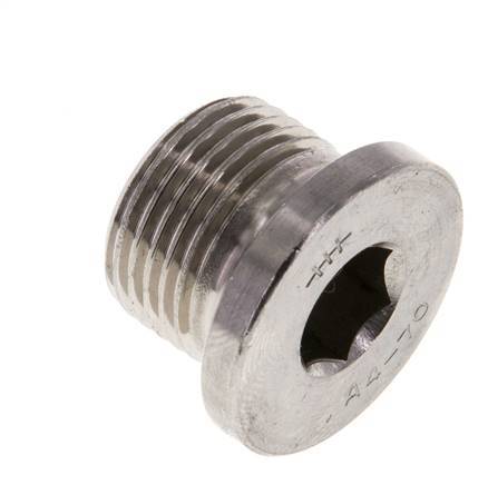 G 3/8'' RVS Plug met Binnenzeskant 40 Bar