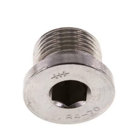 G 3/8'' RVS Plug met Binnenzeskant 40 Bar