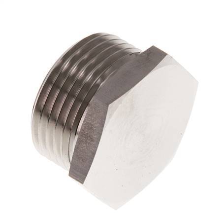 G 1'' RVS Plug met Buitenzeskant 40 Bar