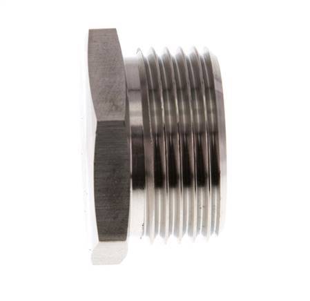 G 1'' RVS Plug met Buitenzeskant 40 Bar