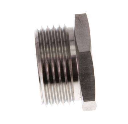 G 1'' RVS Plug met Buitenzeskant 40 Bar